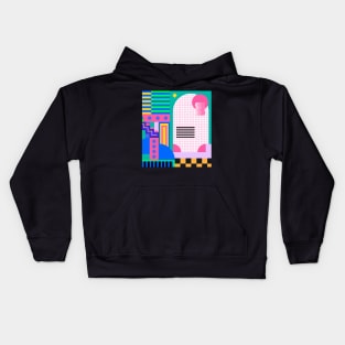 Memphis Style Pattern Kids Hoodie